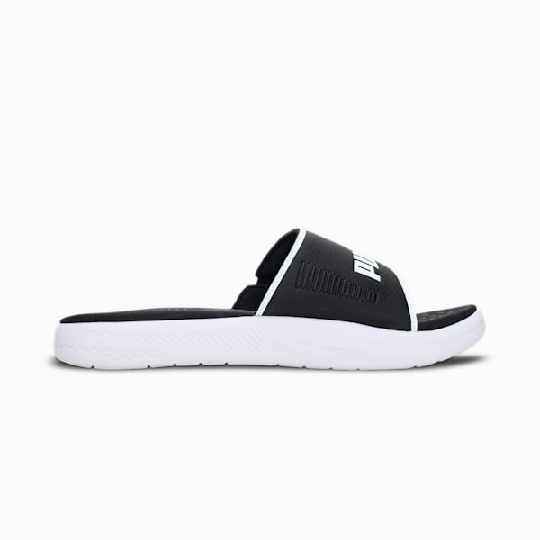 SOFTRIDE Men's Slides, Puma Black-Puma White, extralarge-IDN