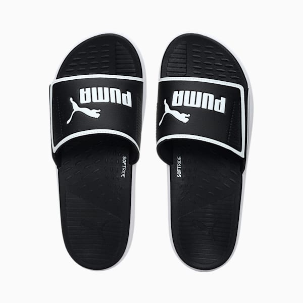 SOFTRIDE Men's Slides, Puma Black-Puma White, extralarge-IND