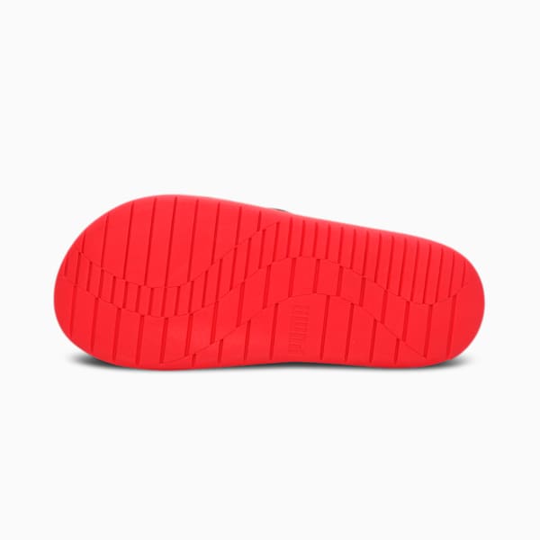 SOFTRIDE Men's Slides, Puma Black-High Risk Red, extralarge-IND