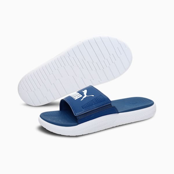 SOFTRIDE Men's Slides, Limoges-Puma White, extralarge-IND