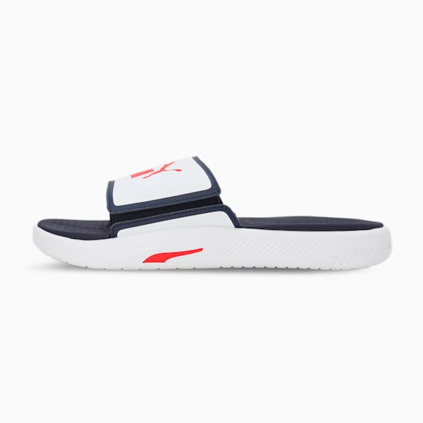 SOFTRIDE Men's Slides, PUMA White-For All Time Red-PUMA Navy, extralarge-IND