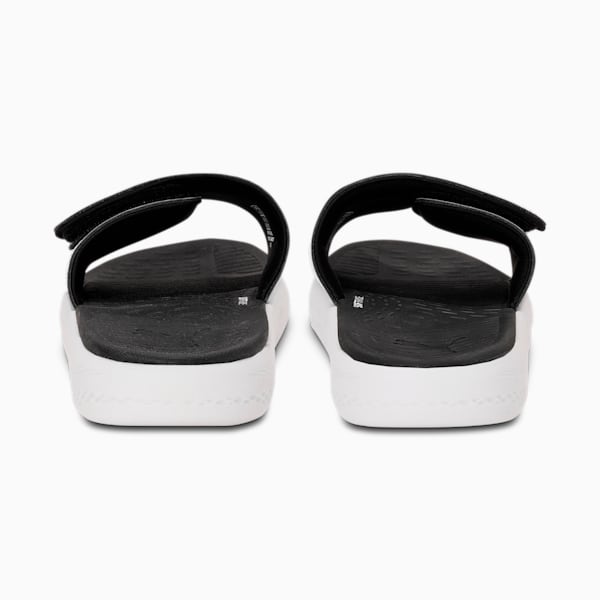 SOFTRIDE Men's Slides, Puma White-Puma Black, extralarge-IND