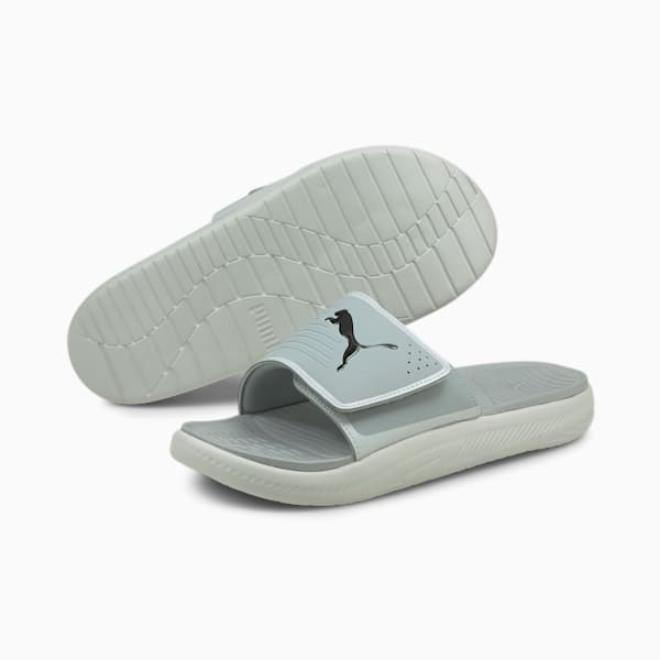 Softride Slides, Quarry-Puma Black-Glacier Gray, extralarge