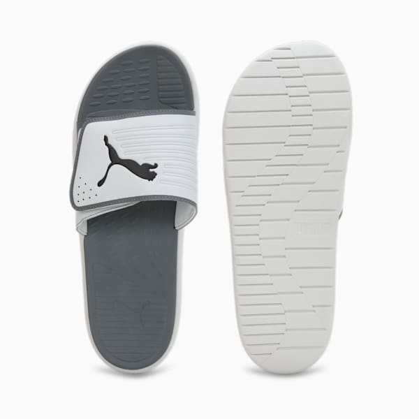 SOFTRIDE Men's Slides, Ash Gray-PUMA Black-Cool Dark Gray, extralarge-IND