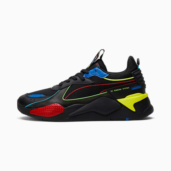 RS-X Hypnotic Sneakers, Black-High Risk Red- Blue, extralarge