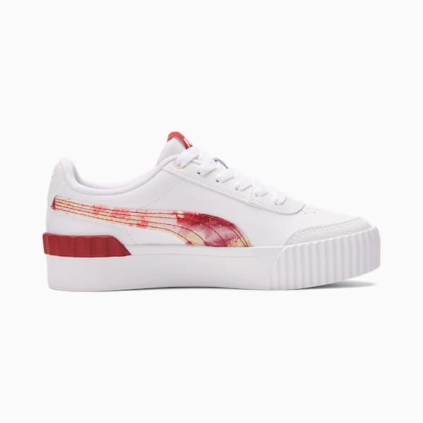 Carina Lift Watercolor Sneakers JR, Puma White-American Beauty-Cloud Pink, extralarge