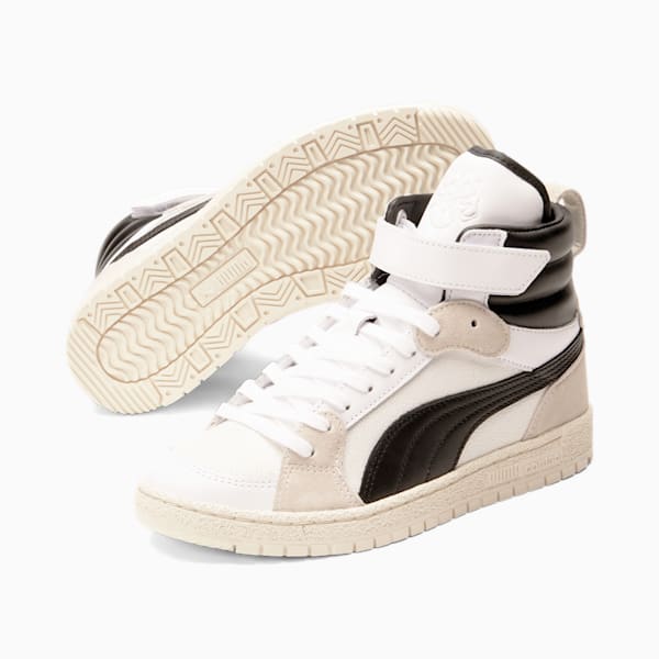 High Court Regal Ralph Sampson Mid Women's Sneakers, Whisper White-Puma Black, extralarge