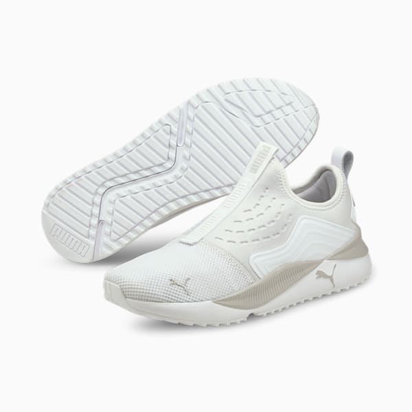 Pacer Future Slip-On Sneakers, Puma White-Gray Violet, extralarge