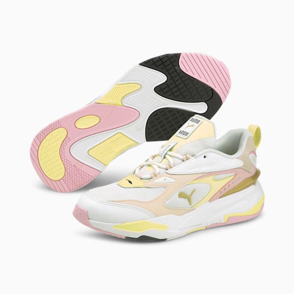 RS-Fast Mix Gold Unisex Sneakers, Puma White-Pearl-Yellow Pear, extralarge-IND
