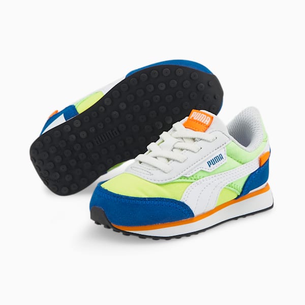 Future Rider Play On Toddler's Shoes, Puma White-Fizzy Lime-Puma Royal