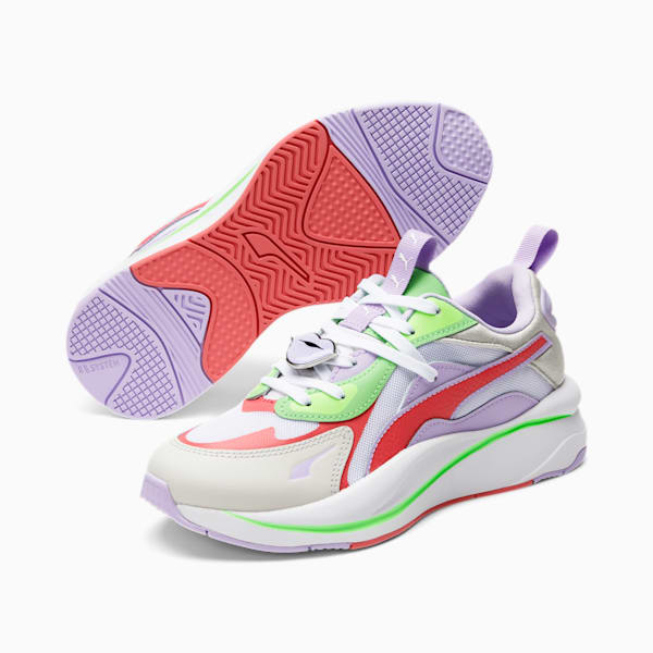RS-Curve IWD Women's Sneakers, Puma White-Nimbus Cloud-Sun Kissed Coral, extralarge
