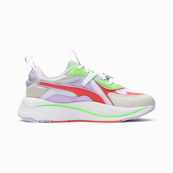 RS-Curve IWD Women's Sneakers, Puma White-Nimbus Cloud-Sun Kissed Coral, extralarge