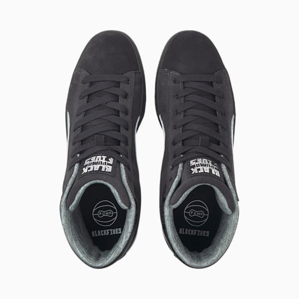 Black Fives Suede Men's Sneakers, Phantom Black-Puma White
