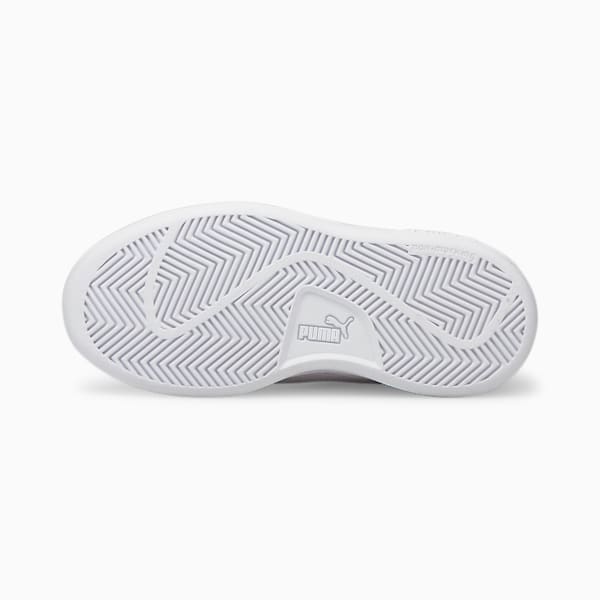 Smash v2 SL Metallic V Little Kids' Sneakers, Puma White-Puma White-Sunblaze, extralarge