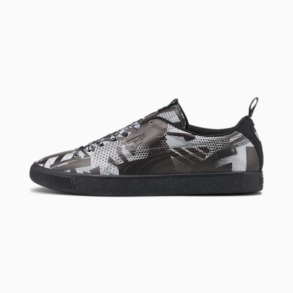 メンズ PUMA x NEMEN クライド スパイ カモ スニーカー, Puma White-Puma Black