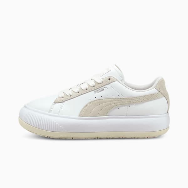 スウェード マユ ミックス ウィメンズ スニーカー, Puma White-Marshmallow