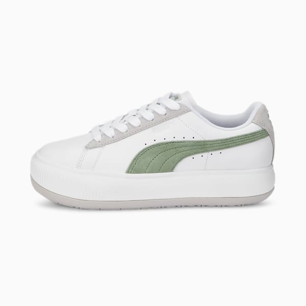 Suede Mayu Mix Women's Sneakers, Puma White-Nimbus Cloud-Dusty Green, extralarge-IND