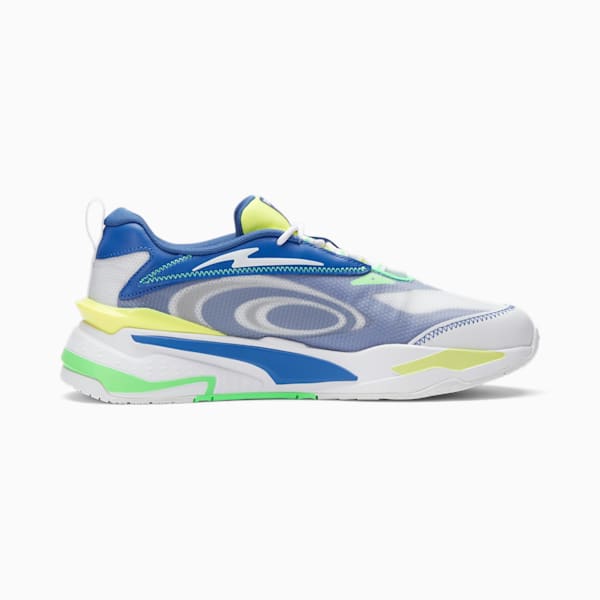 RS-FAST Paradise Men's Sneakers, Puma White-Star Sapphire-Elektro Green-SOFT FLUO YELLOW, extralarge