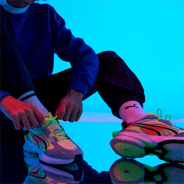 PWRFRAME OP-1 Abstract Sneakers, SOFT FLUO YELLOW-Quarry-Marshmallow, extralarge-IND