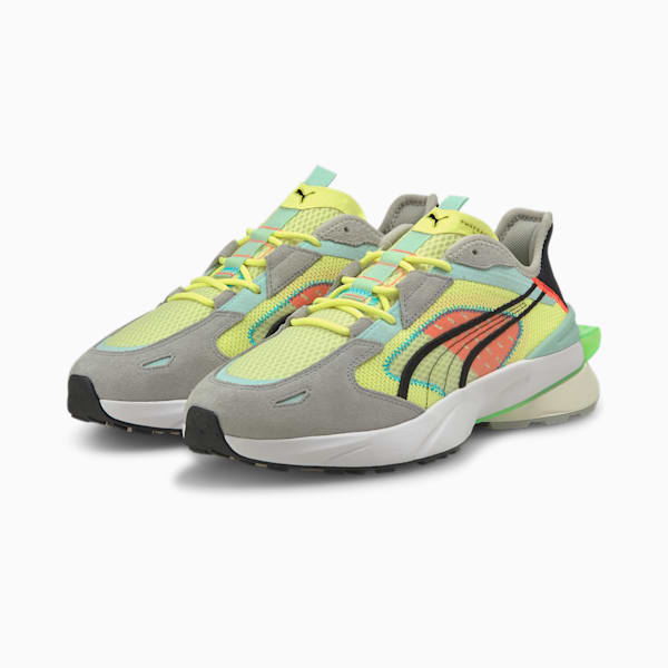 PUMA x PWRFRAME OP-1 Abstract Unisex Sneakers, SOFT FLUO YELLOW-Quarry-Marshmallow