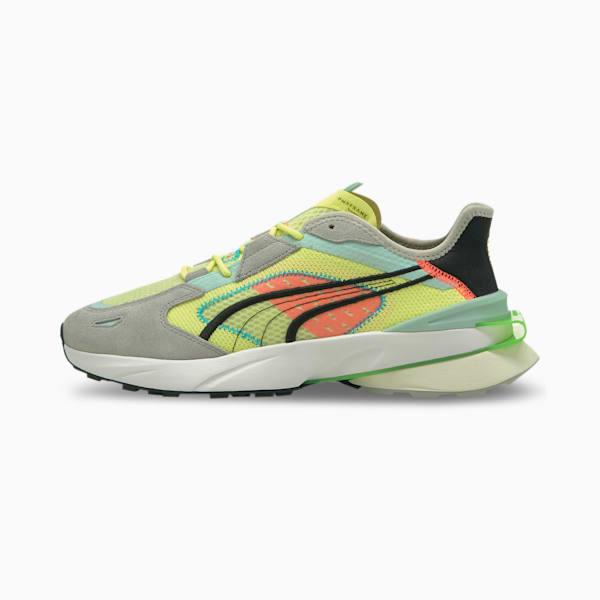 PWRFRAME OP-1 Abstract Sneakers, SOFT FLUO YELLOW-Quarry-Marshmallow, extralarge-IND