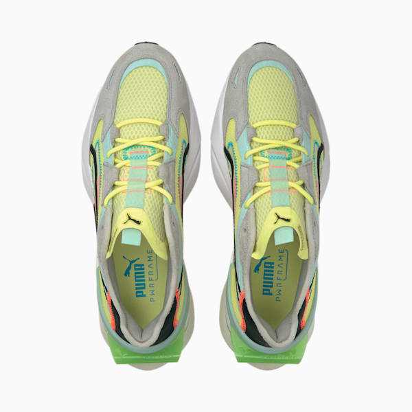 PWRFRAME OP-1 Abstract Sneakers, SOFT FLUO YELLOW-Quarry-Marshmallow, extralarge-IND