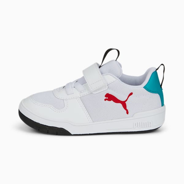 PUMA Mutliflex Sport Kid's Shoes, Puma White-High Risk Red, extralarge-IND