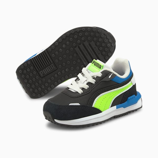 City Rider Electric Toddler Shoes, Puma Black-Green Glare, extralarge