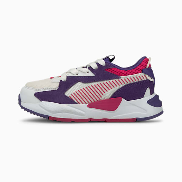 RS-Z Little Kids' Sneakers, Puma White-Beetroot Purple-Prism Violet, extralarge