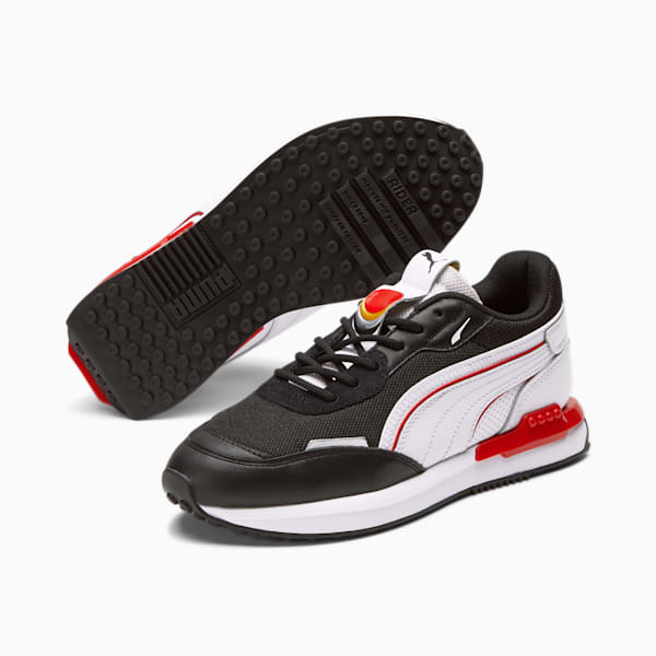City Rider AS Sneakers JR, Puma Black-Puma White-High Risk Red, extralarge