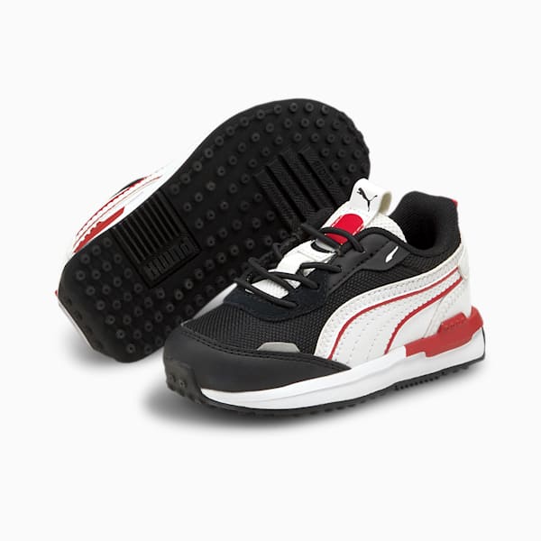 City Rider AS Toddler Sneakers, Puma Black-Puma White-High Risk Red, extralarge