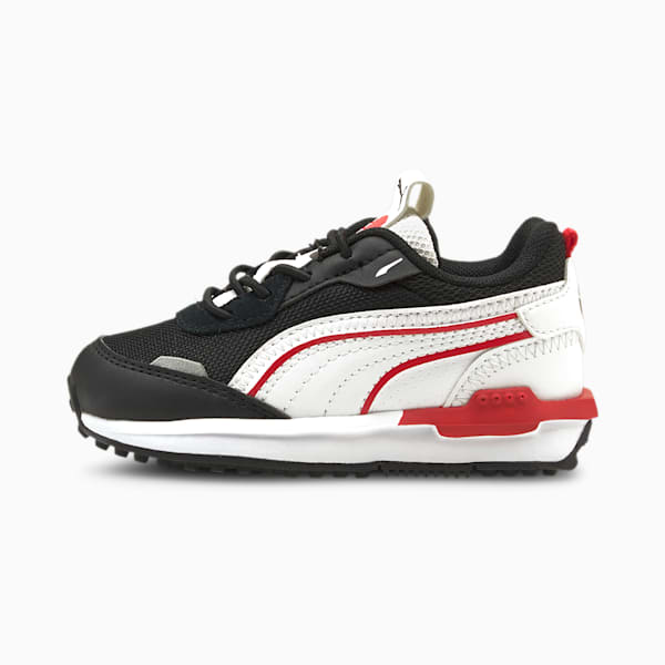 City Rider AS Toddler Sneakers, Puma Black-Puma White-High Risk Red, extralarge