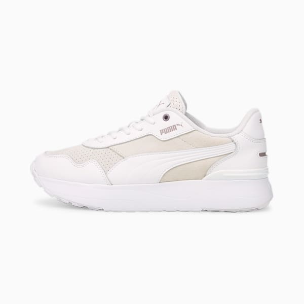 R78 Voyage Premium Women's Sneakers, Puma White-Puma White-Quail, extralarge