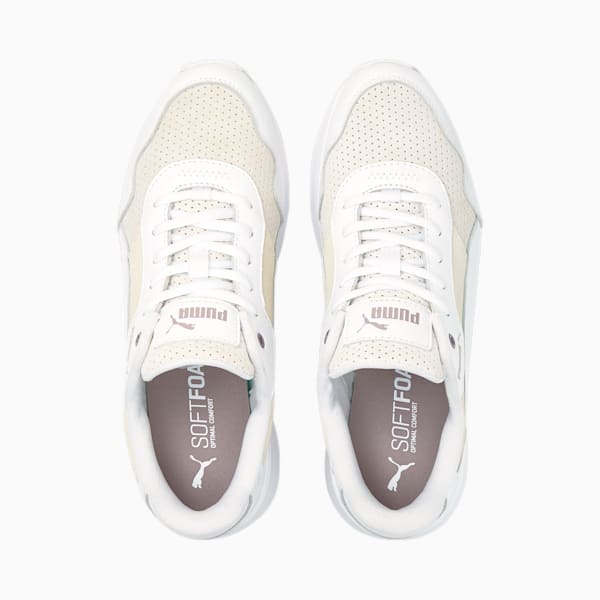 R78 Voyage Premium Women's Sneakers, Puma White-Puma White-Quail, extralarge