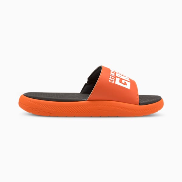 Softride BB Great Men's Slides, Tigerlily-Puma White-Puma Black, extralarge