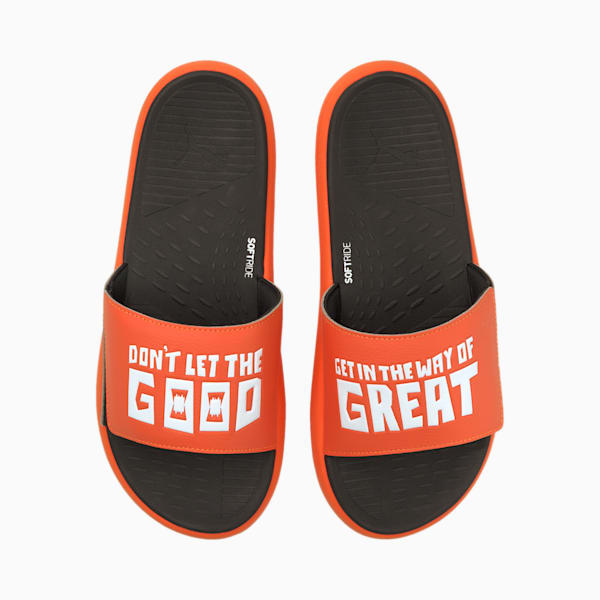 Softride BB Great Men's Slides, Tigerlily-Puma White-Puma Black, extralarge