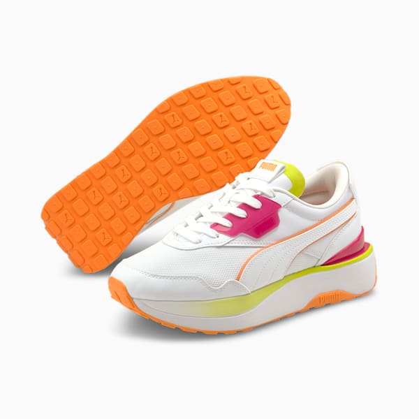 Cruise Rider City Lights Women's Sneakers, Puma White-Beetroot Purple, extralarge-IND