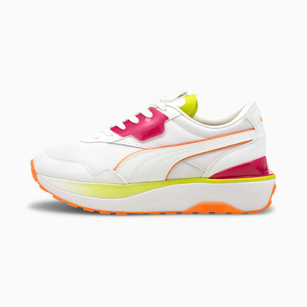Cruise Rider City Lights Women's Sneakers, Puma White-Beetroot Purple, extralarge-IND