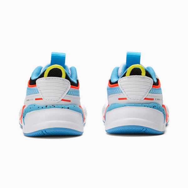 RS-X Airbrush Toddler Shoes, Puma White-Red Blast-Luminous Blue, extralarge