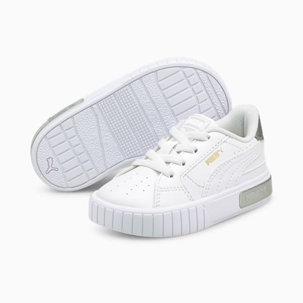 Cali Star Metallic Babies' Trainers, Puma White-Puma White, extralarge-GBR