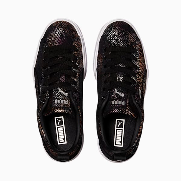 Puma black silver shoes sales
