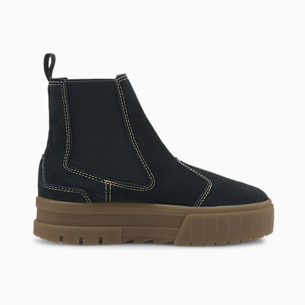 Mayze Chelsea Suede Women's Boots, Puma Black-Gum, extralarge