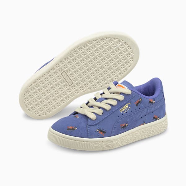 キッズ PUMA X TINYCOTTONS スウェード 17-21.5cm, Baja Blue-Whisper White