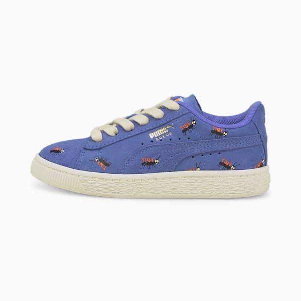 キッズ PUMA X TINYCOTTONS スウェード 17-21.5cm, Baja Blue-Whisper White