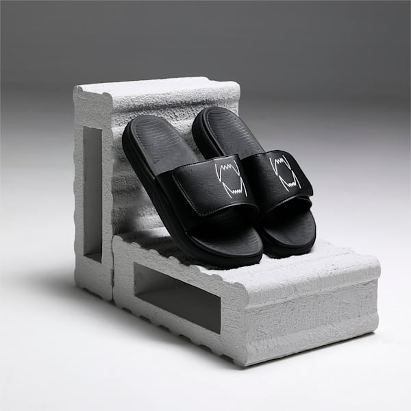 SOFTRIDE Basketball Jaws Men's Slides, Puma Black-Puma White, extralarge-IND