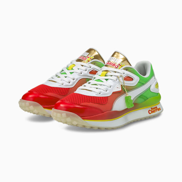 PUMA x HARIBO Street Rider Men's Sneakers, Poinciana-Jasmine Green-Puma White, extralarge