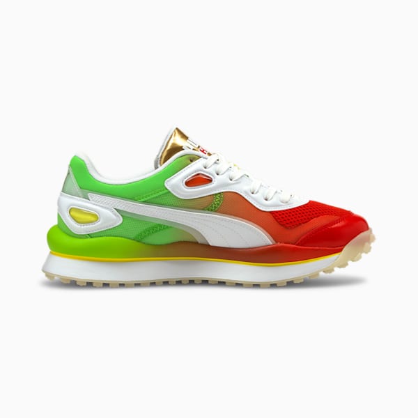 PUMA x HARIBO Street Rider Men's Sneakers, Poinciana-Jasmine Green-Puma White, extralarge