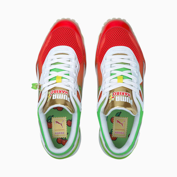 PUMA x HARIBO Street Rider Men's Sneakers, Poinciana-Jasmine Green-Puma White, extralarge