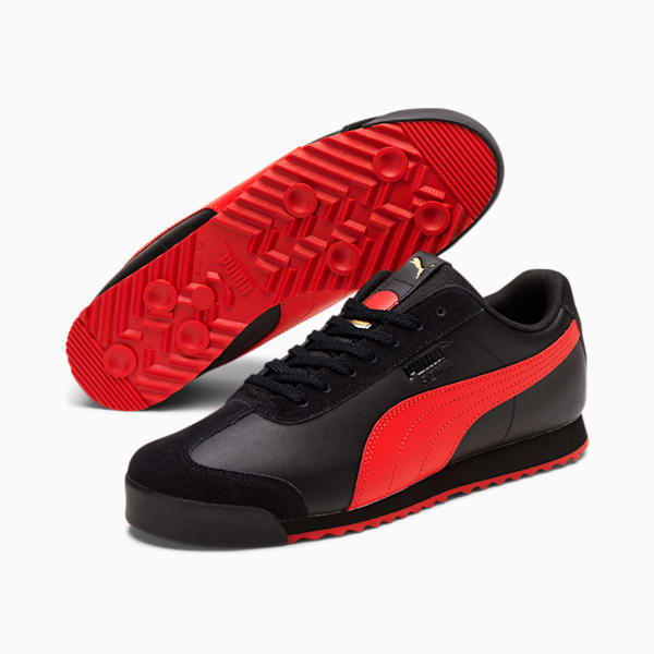 Roma Art of Sport Men's Sneakers, Puma Black-High Risk Red, extralarge