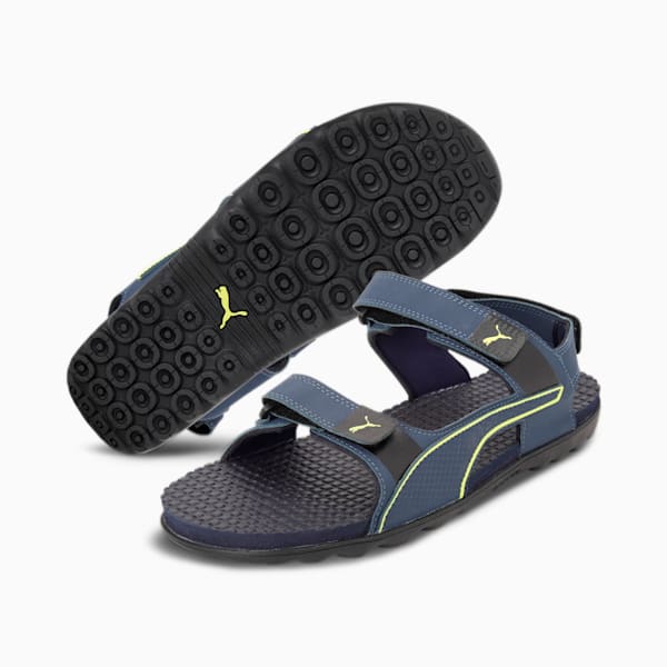 Sporty Unisex Sandals, Spellbound-Limepunch-Puma Black, extralarge-IND